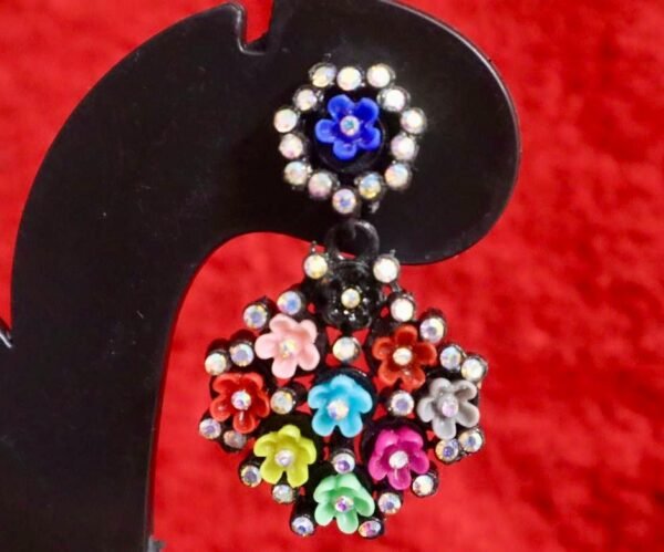 SAKETHAM MULTI COLOUR FLORAL DESIGN DANGLER - Image 3