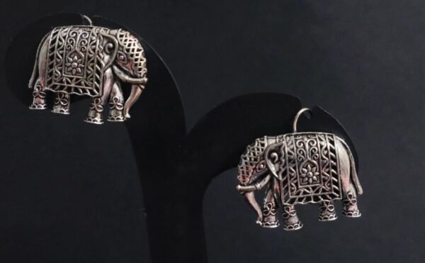 SAKETHAM ELEPHANT THEMED JHUMKI - Image 4