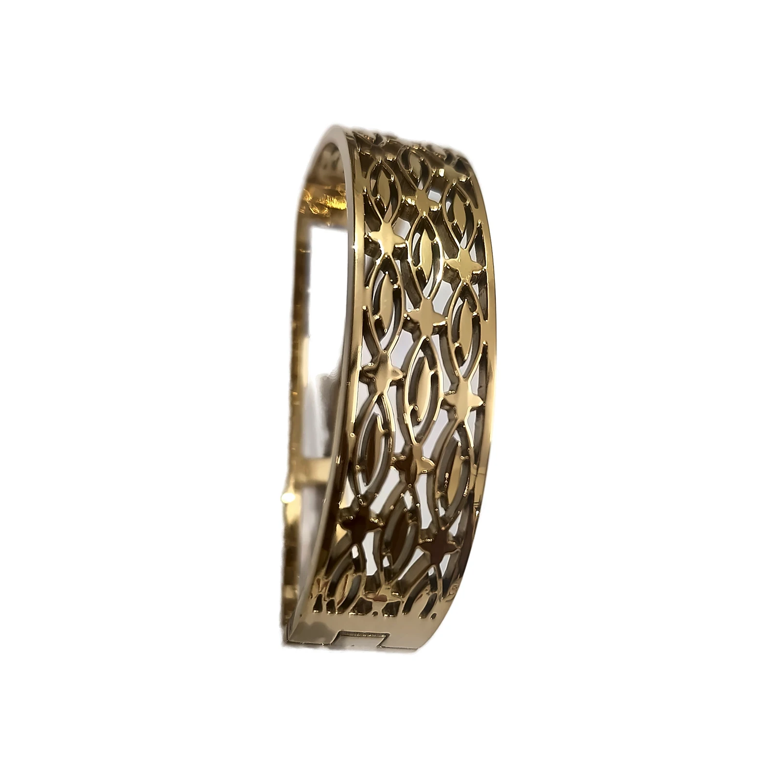Antique Gold Filigree Cutwork Bangle